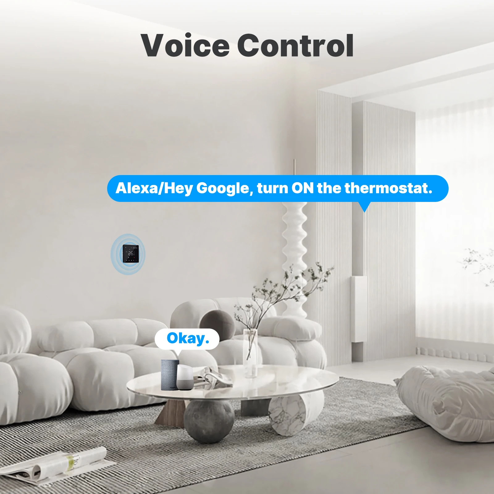 MOES Tuya WiFi termostato inteligente controlador de temperatura programable caldera de agua calefacción eléctrica funciona con Alexa Google Home - imagen 5