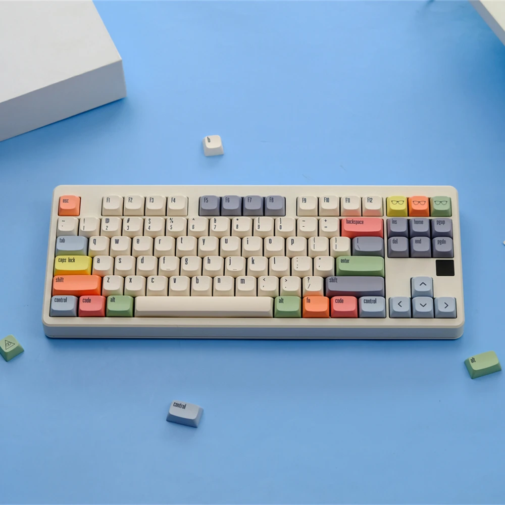 GMK-teclas de lona Dye Sub Keycap XDA PBT para teclado mecánico Gaming 75% teclas de colores Wooting minimalismo Retro personalizado DIY