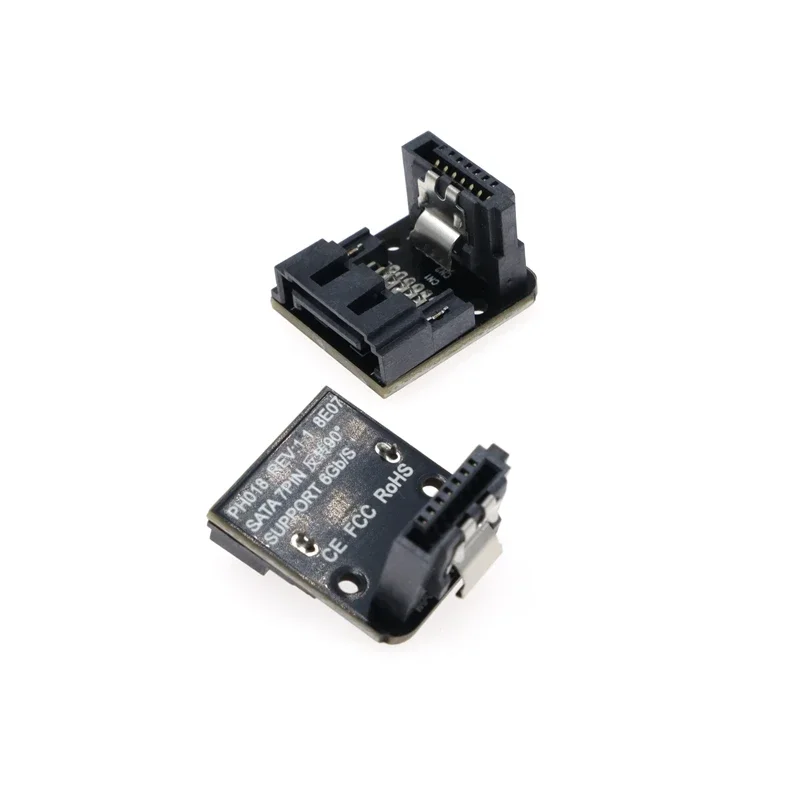 2 unids/lote adaptador SATA hembra a macho con cerradura y codo de 90 grados para Hardware de PC y placa base - imagen 3