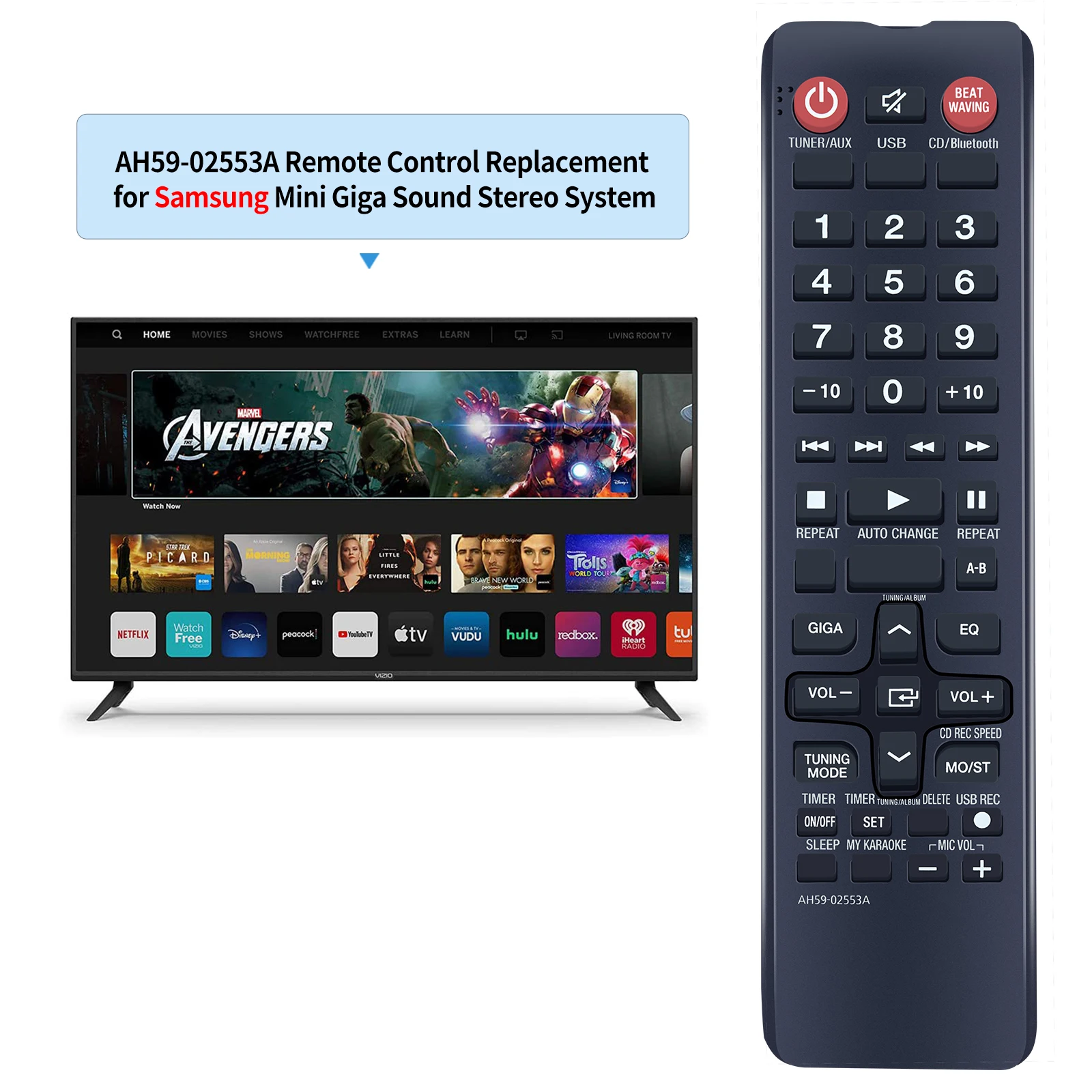 Mando a distancia para Samsung AH59-02553A, sistema de Audio y sonido Giga, para MX-F730B, FS8000, MX-FS8000/ZA, MX-FS9000, AA59-02554A, nuevo - imagen 2