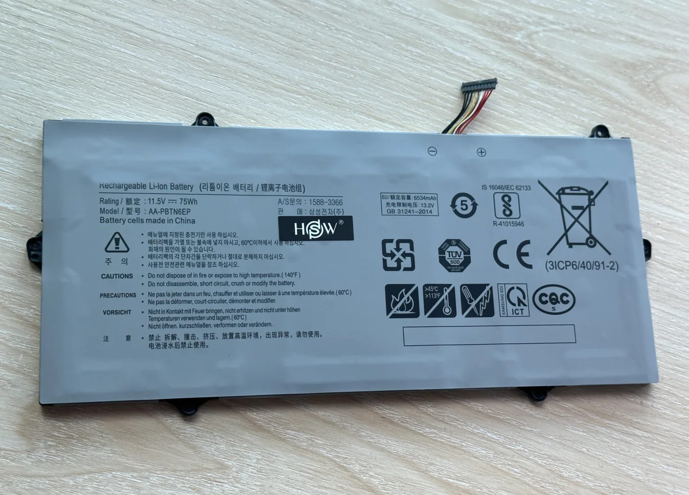 Nuevo AA-PBTN6EP 11,5 V 75WH batería del ordenador portátil para Samsung 900X5T-X05 900X5T 900X5T-X78L 900X5T-X01 900X5T-X02 Notebook - imagen 3