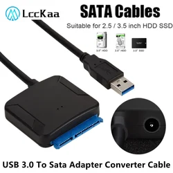 Cable USB 3.0 a SATA – Adaptador Disco Duro SSD HDD 2,5/3,5 Pulgadas