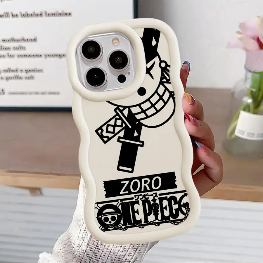 Funda de teléfono para Apple iPhone 16 16Pro Max 12 14 Pro 13 XS Max 11 7 8 Plus 15 TPU suave Anime Ones piezas Luffy - imagen 3