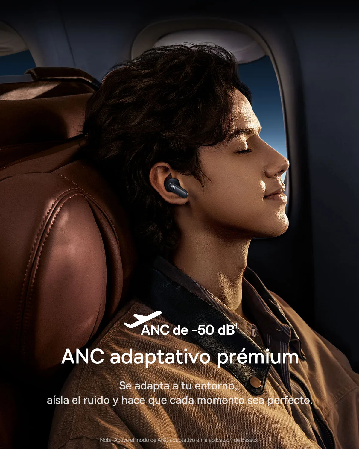 Baseus Inspire XP1 -50dB auriculares inalámbricos ANC adaptables Bluetooth 6,1 Dolby Audio 6 micrófonos ENC auriculares inalámbricos sonido de brote de Bose - imagen 5