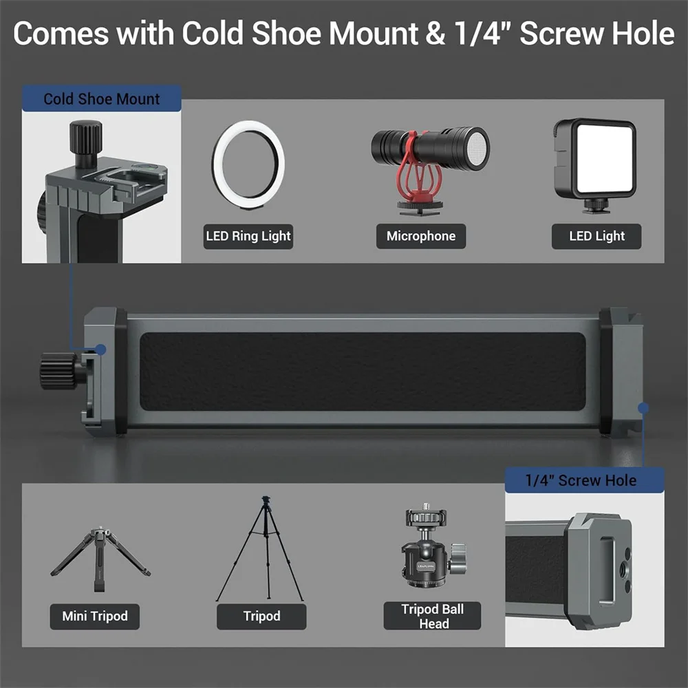 Soporte Universal para tableta, Clip de abrazadera para iPad Mini, iPad Pro, iPad Air, iPad serie 1-9, montaje de trípode para tableta de 4,7 "-12,9" - imagen 5