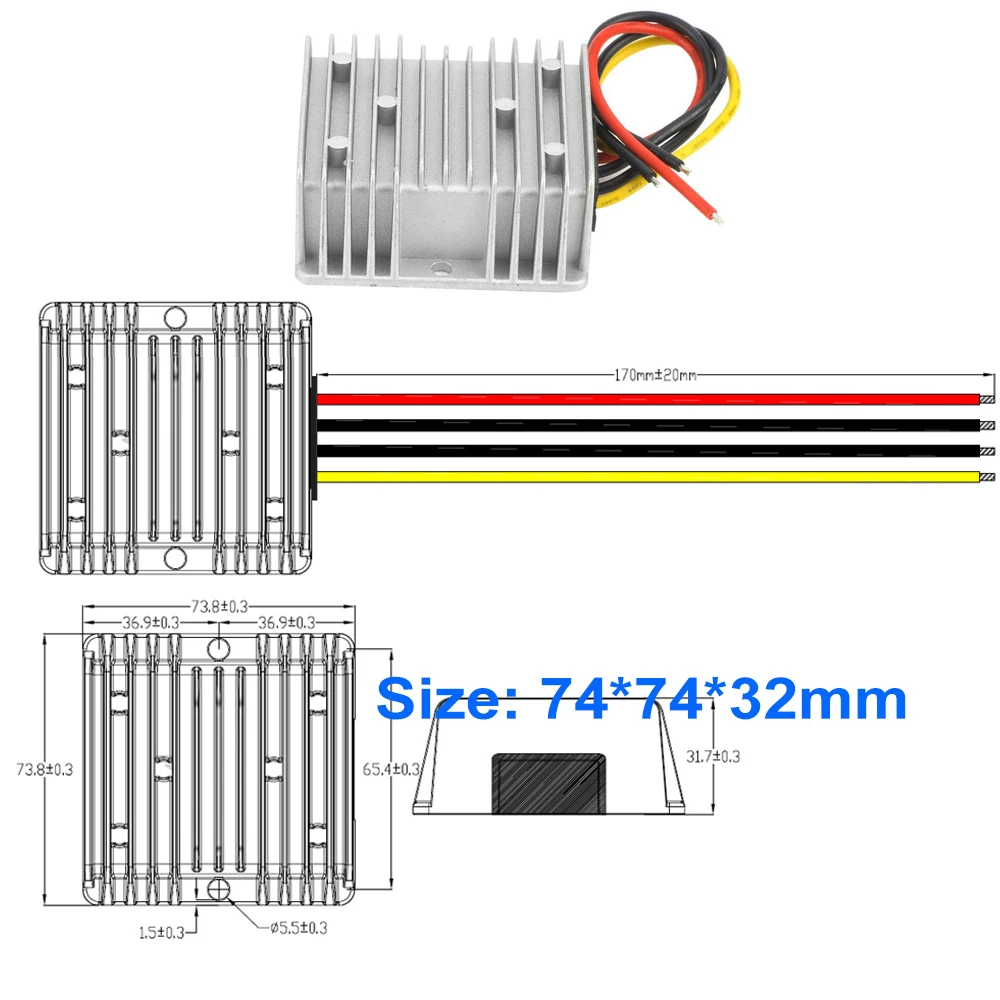 Convertidor de refuerzo para baterías auxiliares o automotrices, 12V, 24V a 58V, 56V, 48V, 30A, 20a, 10A, 5A, 3a - imagen 5