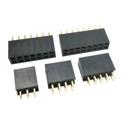 Tira Pines Doble Fila PCB 2,54mm – 100 Unidades