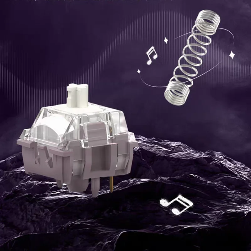 Interruptor TTC Quick Gold V3 HIFI Stone Mahjong sonido más puro más suave 5 pines lineal POM RGB para interruptores de teclado mecánico personalizados - imagen 5