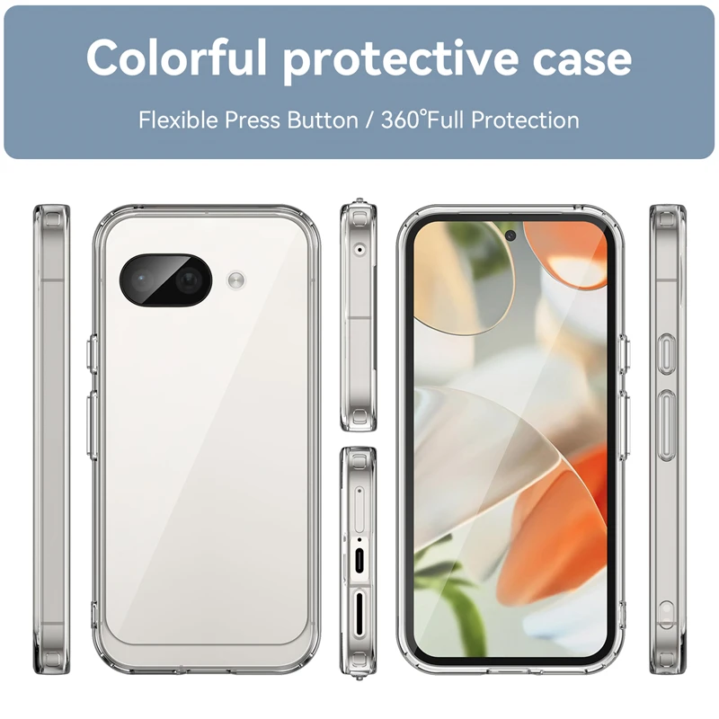 Para Google Pixel 9A funda Pixel 9A Capas a prueba de golpes teléfono parachoques trasero transparente Multicolor Fundas Pixe 9A Pixel9A - imagen 4