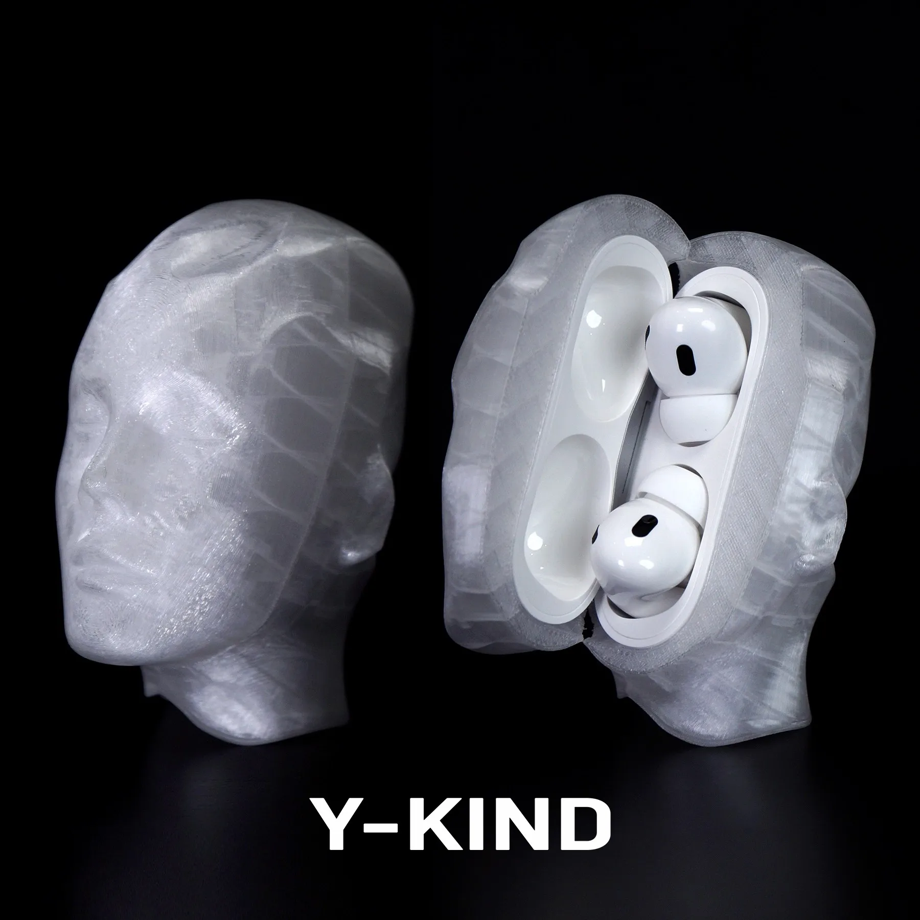 Funda Original para auriculares con estatua de glaciar, diseño de grano, funda protectora personalizada Y2K para Airpods 4/airpods pro3