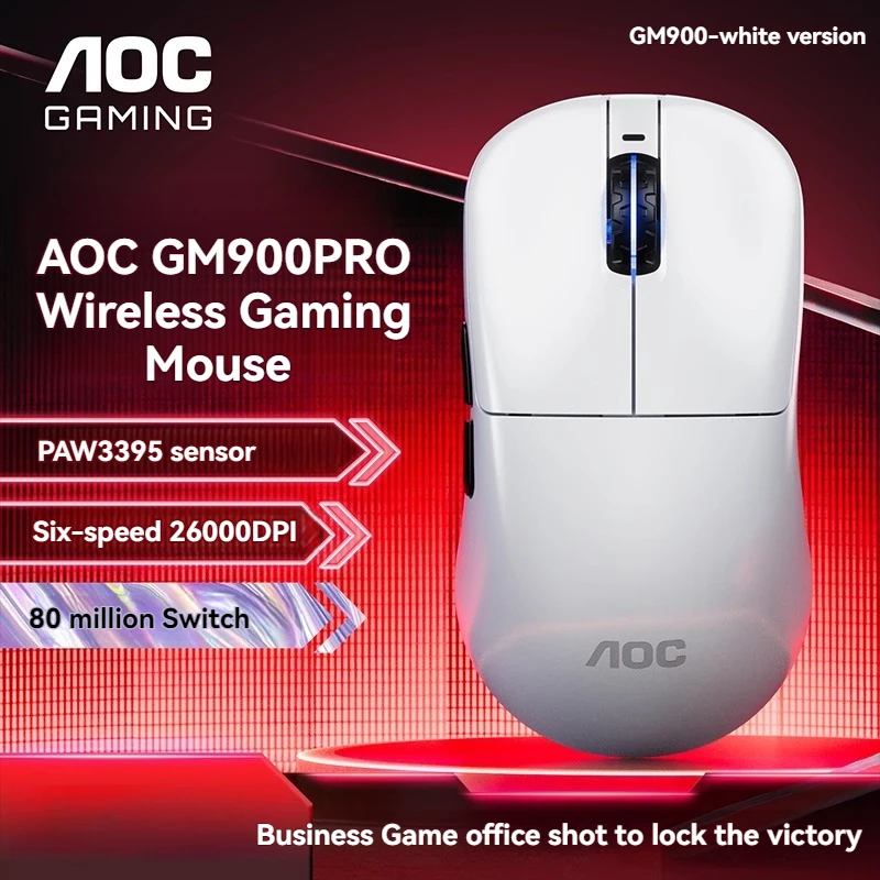 Ratón inalámbrico para juegos AOC GM900PRO, trimododo, 8khz, velocidad de orollamiento, Paw3395, para juegos Esports, ratón de oficina, ratón de programación Macro personalizado
