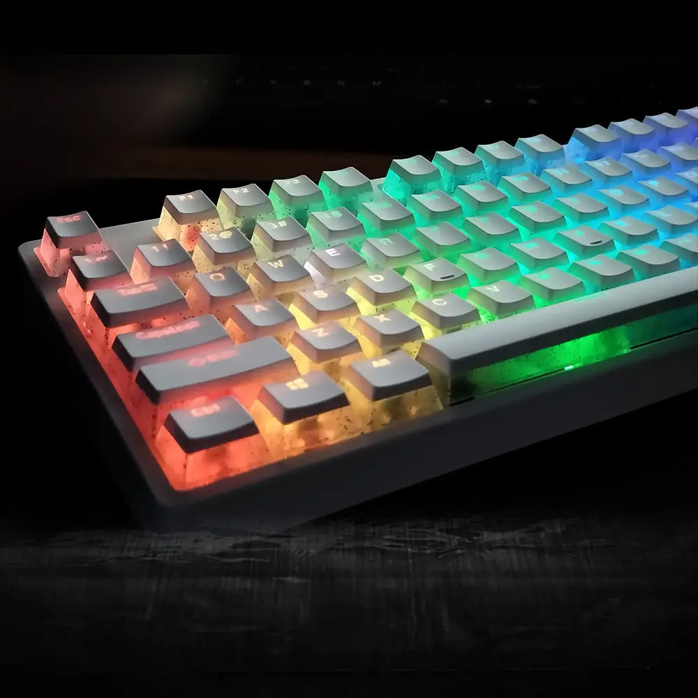 Teclas de pudín con purpurina de 108 teclas, perfil OEM, PBT, Teclado mecánico Cherry Mx switch, RGB, teclados retroiluminados para juegos - imagen 5