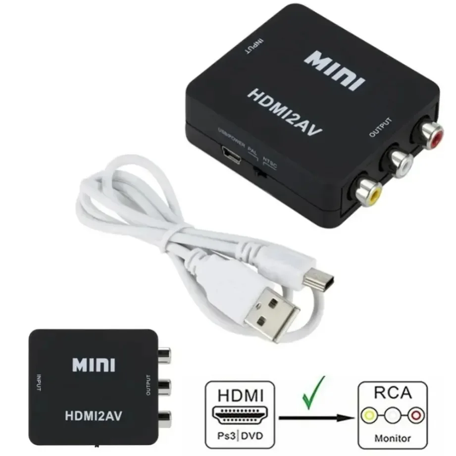 HDMI To AV-Black