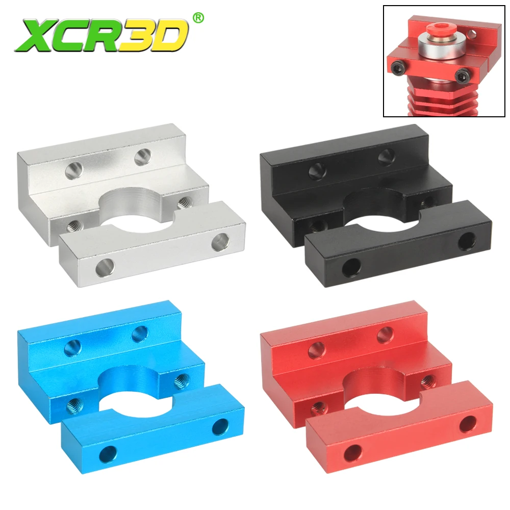 XCR V6 Hotend bloque fijo E3D V6 soporte volcán para accesorios de impresora 3D serie Ender3 CR10 conjunto extrusora bloque de aluminio - imagen 2
