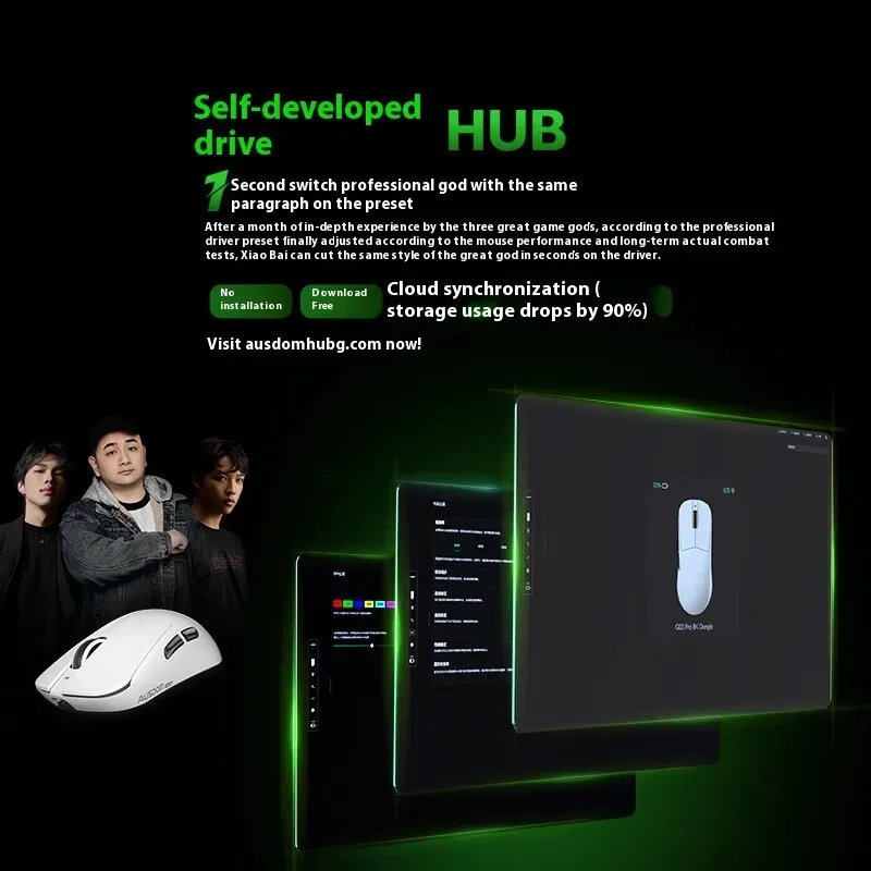 AUSDOM G03 Ultra 8K ratón inalámbrico personalizado para juegos E-Sport Dual Nearlink súper baja latencia antiinterferencias PC ligero - imagen 2