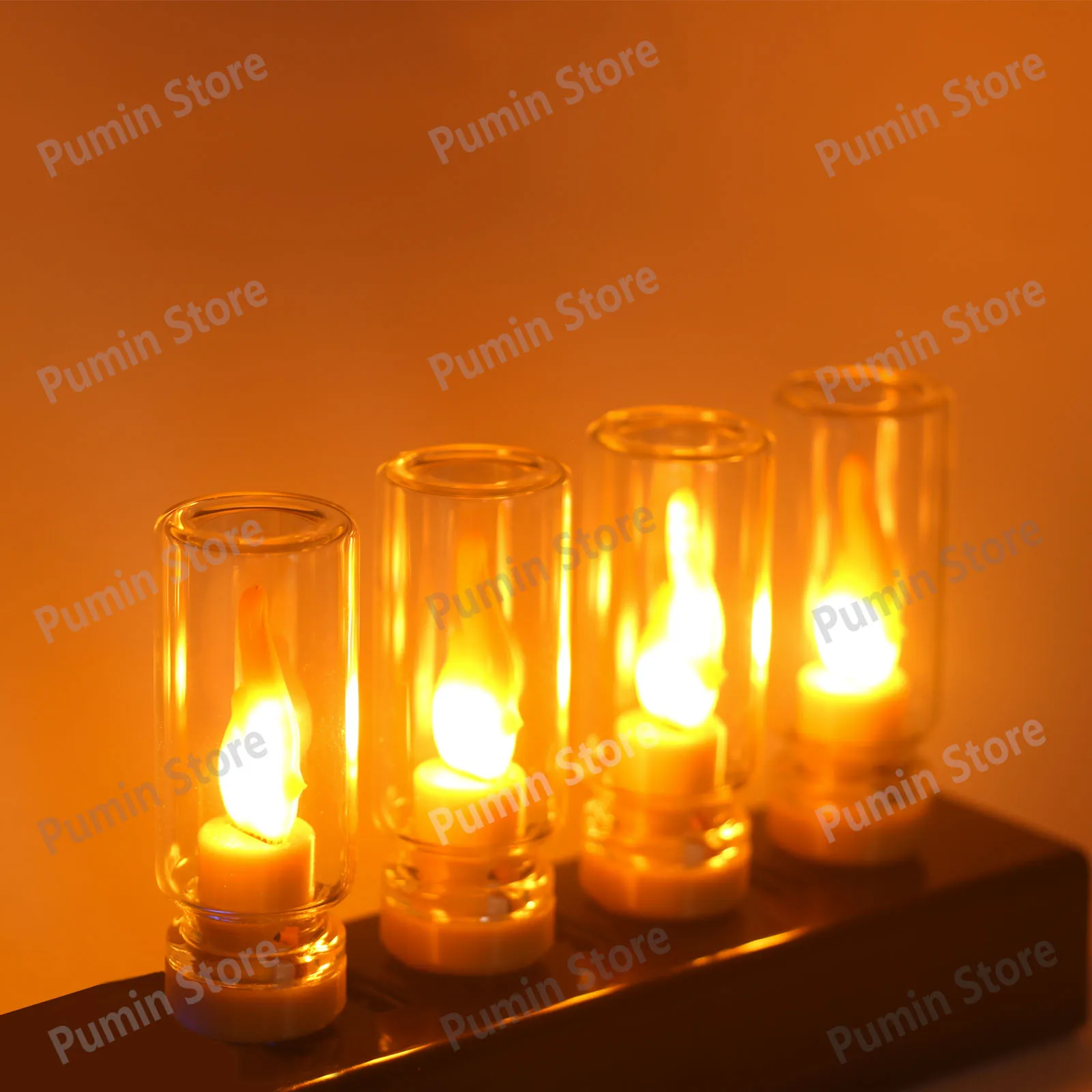 Interfaces LED USB de 5V, vela Retro amarilla cálida, bombilla de llama, luz nocturna, luz de ambiente para fuente de alimentación portátil y portátil - imagen 4