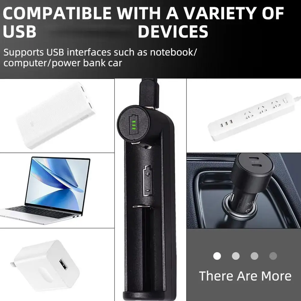 Cargador de batería de iones de litio de un solo ranura para 21700 26650 18650 16340 baterías 4,2 V cargador USB J5Q7 - imagen 5