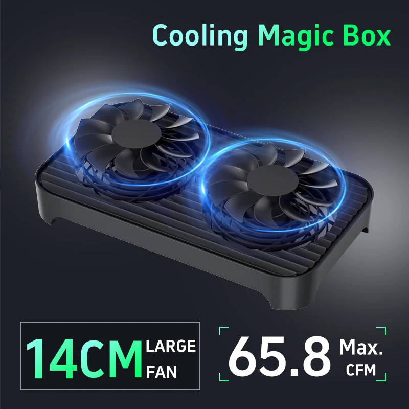 POWER TRAIN Z-X4 ventiladores duales de 14 cm apilables de bajo ruido usando enrutador/chasis en miniatura Base de radiador interfaz USB 65,8 CFM/18dBA - imagen 2