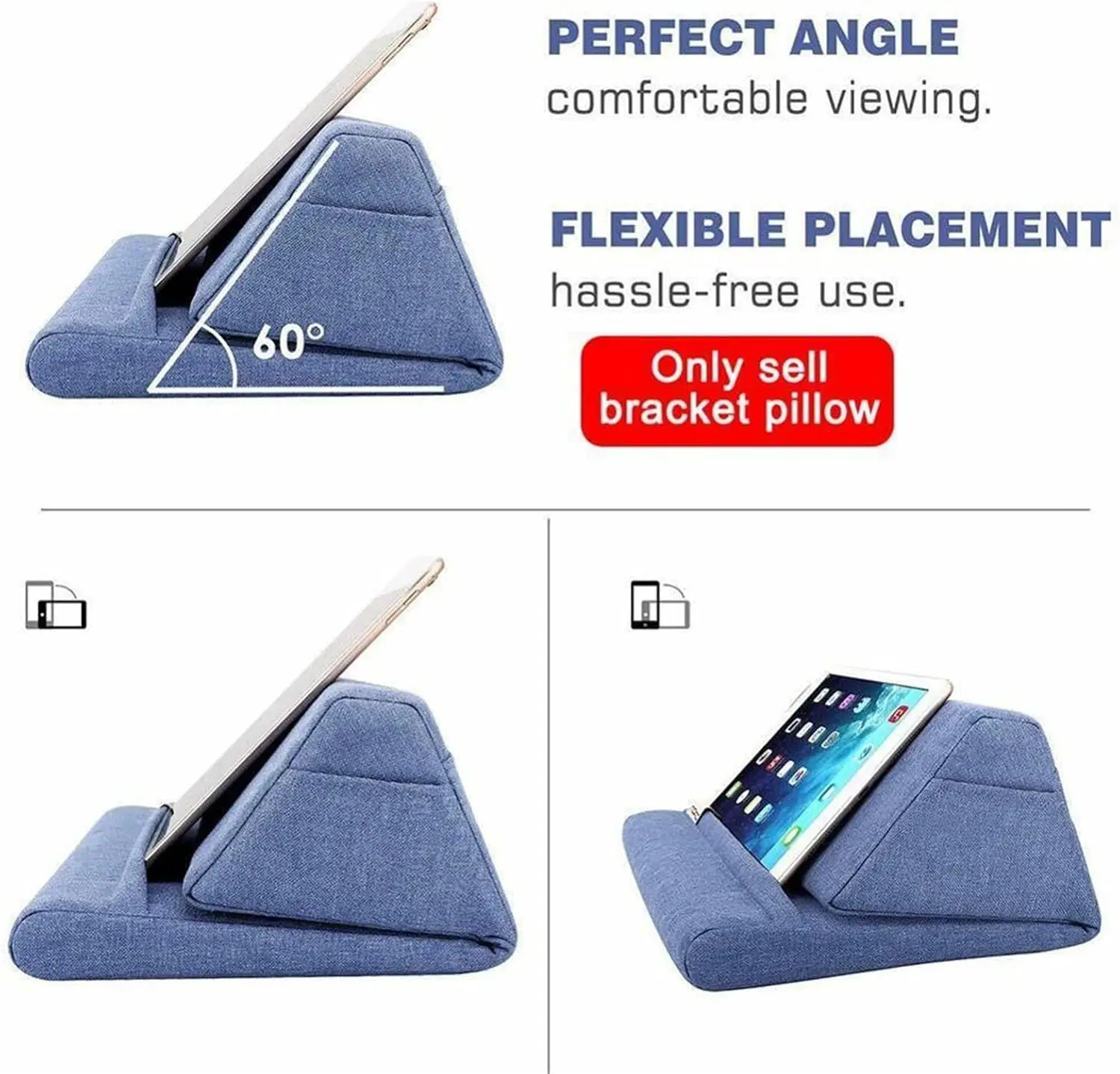 Soporte de almohada para tableta multiángulo para el nuevo dispositivo de teléfono con pestaña IPad Air Pro Galaxy de hasta 13 pulgadas soporte para tableta para escritorio de regazo de cama - imagen 4