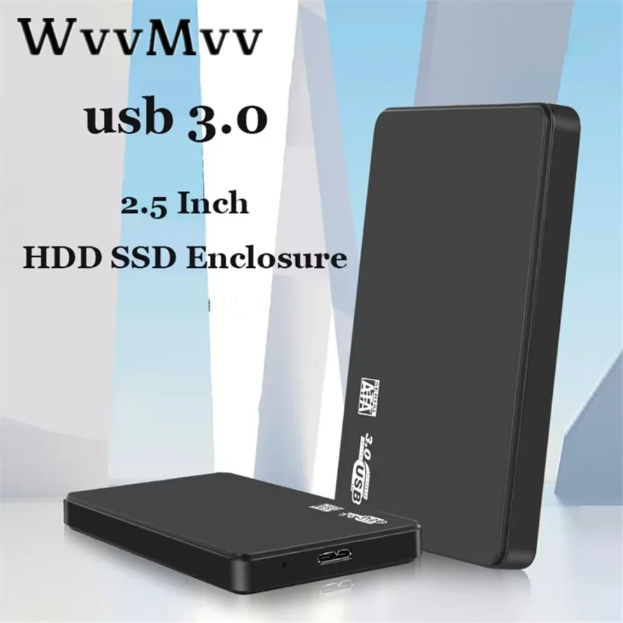 Caja de disco duro USB 3,0 a SATA, caja HDD de 2,5 pulgadas SATA a USB 2,0/3,0, carcasa de disco duro externo, carcasa de disco duro SSD de velocidad de 6Gbps