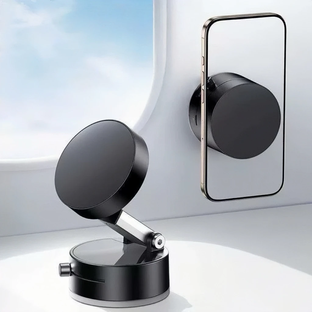 Soporte de teléfono de coche con succión magnética al vacío reutilizable para Apple iPhone 12 13 14 15 16 Pro Max Galaxy S25 S24 Pixel Huawei