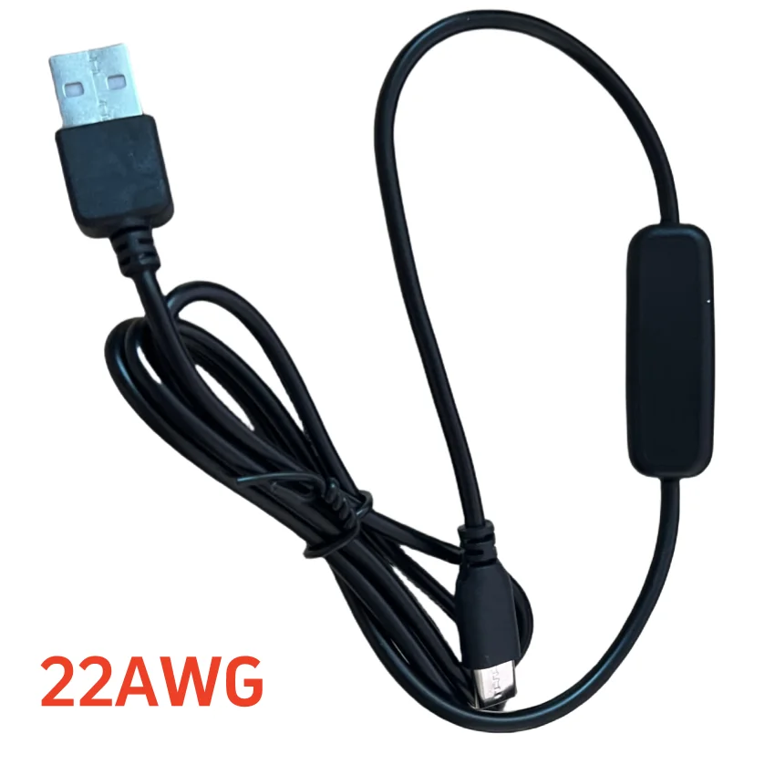 1 unidad 3A Cable USB a tipo C para Samsung S10 S9 S8 Huawei P30 Pro Raspberry Pi 4B cargador de teléfono de carga rápida con interruptor de encendido y apagado - imagen 4