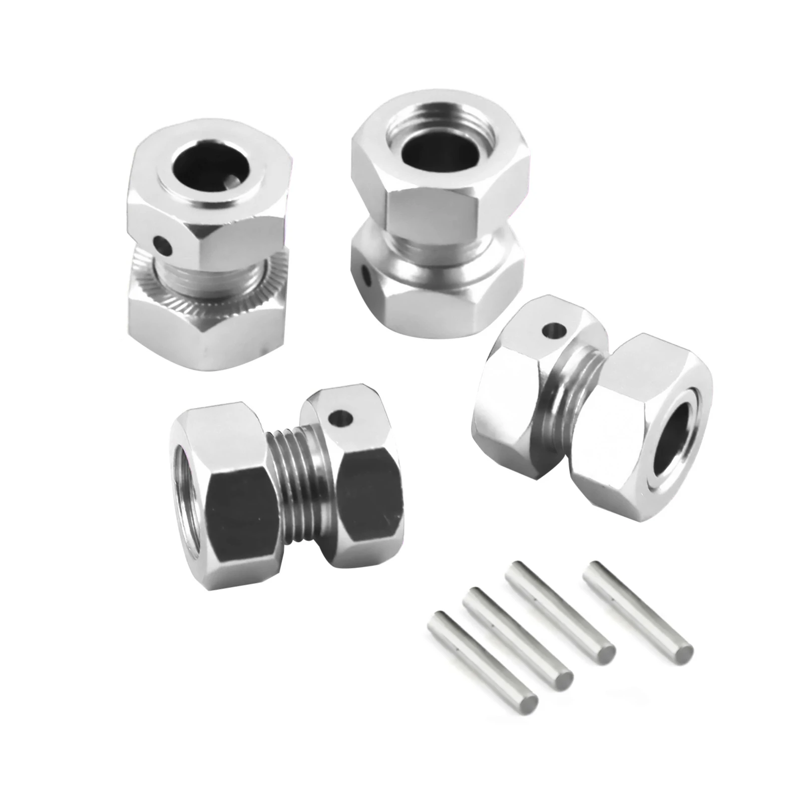 4 Uds. De bujes de rueda de Metal de 17mm, unión Hexagonal, tuerca antiaflojamiento, piezas de mejora para Arrma 1/8 6S KRATON OUTCAST RC, accesorio para coche - imagen 4