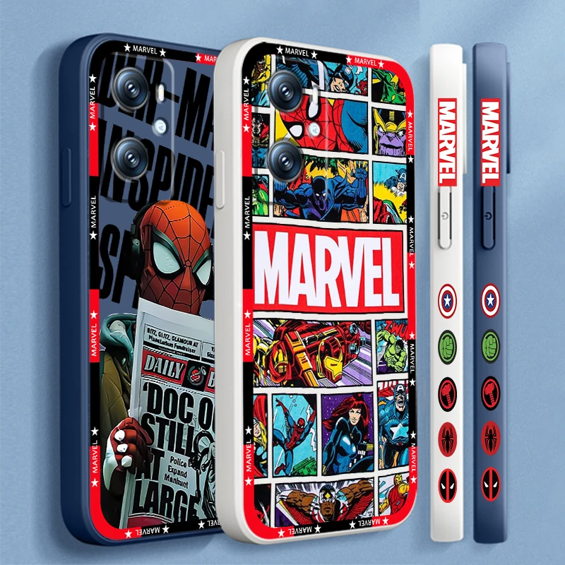 Póster Artístico de Los Vengadores de Marvel, cuerda líquida a la izquierda para OPPO Find X6, X5, X3, A98, A96, A94, A93, A77, A76, A74, A72, A57, A53, A16, 5G - imagen 3