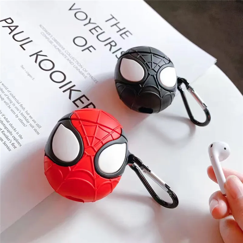 Funda Disney para Airpods Pro 2, funda negra y roja de Spider-Man para funda Airpods 3, funda suave de silicona para auriculares para funda Airpods