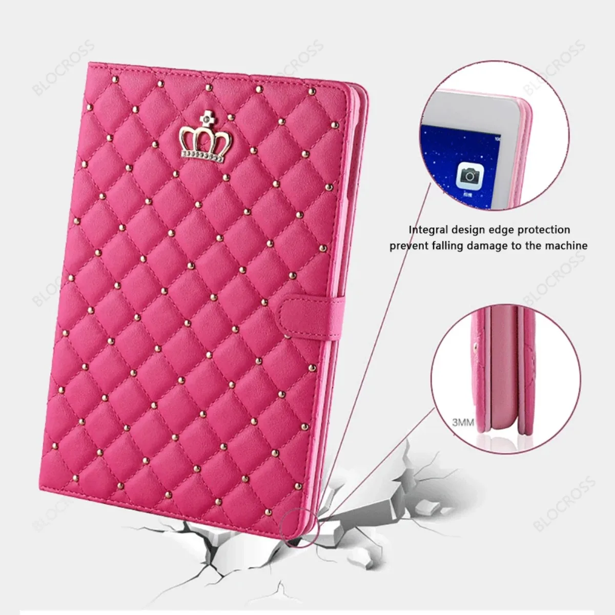 Funda para IPad 10.a generación Pro11 Air11 A16 Air5 IPad 10,2 mini6 7 Funda inteligente con soporte de piel de cordero para iPad Air1 2 5a 6a generación 9,7" - imagen 5