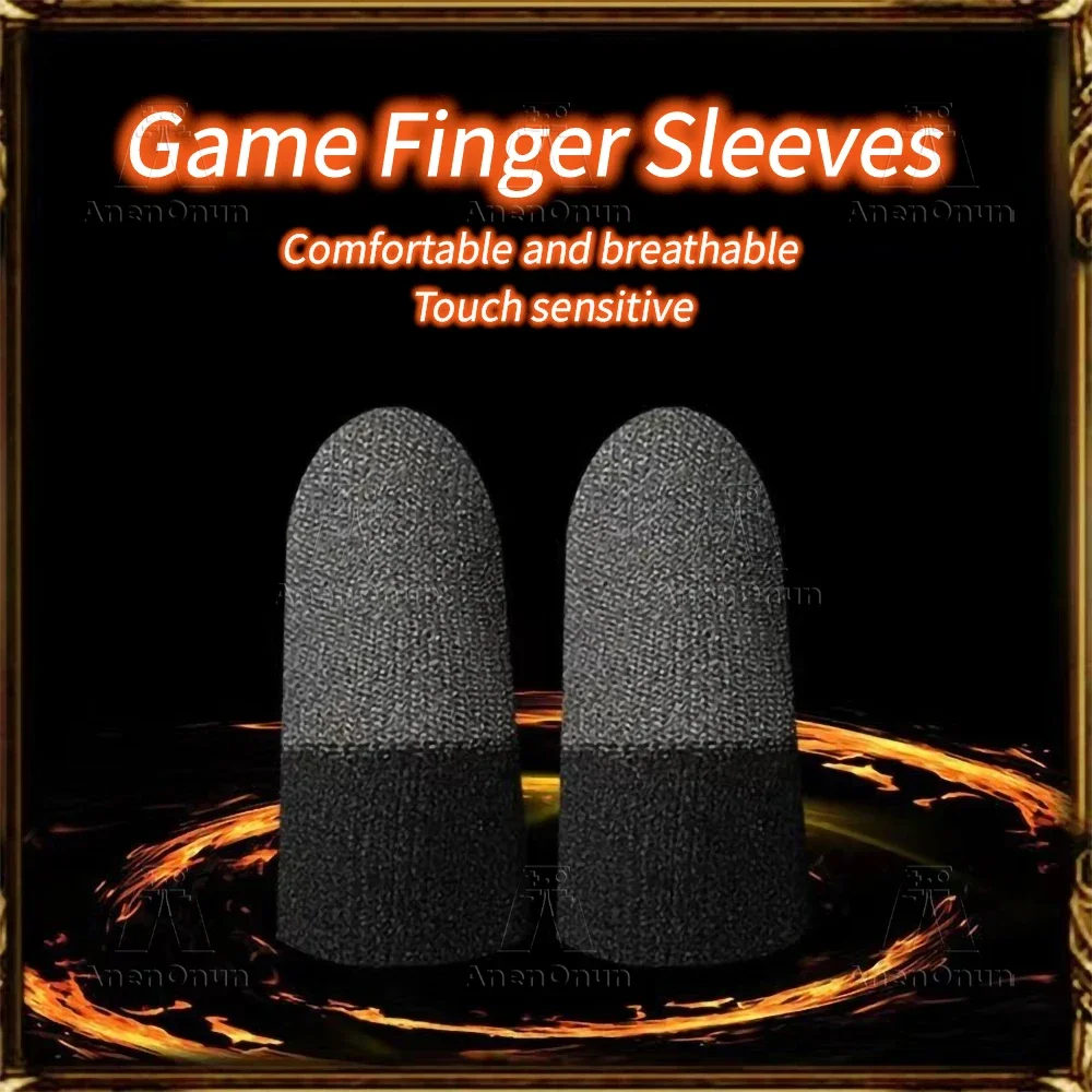 2 uds funda para el dedo para juegos cómodo transpirable puntos táctiles precisos alta calidad juego móvil pantalla táctil guante para la yema del dedo - imagen 2