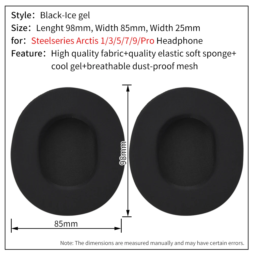 Almohadillas de espuma para auriculares SteelSeries Arctis 1, 3, 5, 7, 9, Pro - imagen 4
