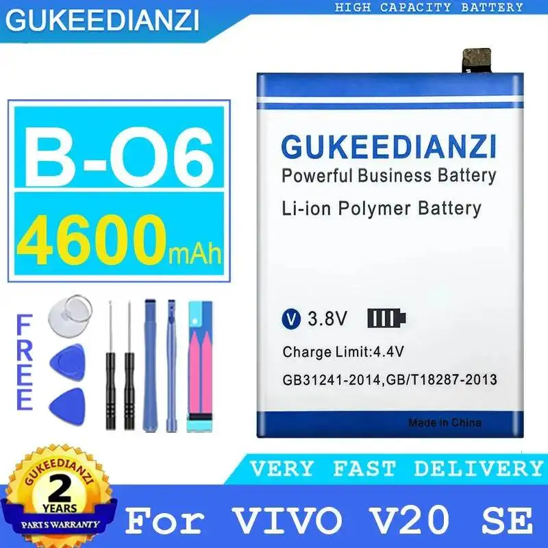 Alta compatibilidad de la batería del teléfono móvil para Vivo V20 SE B-O6 4600Mah