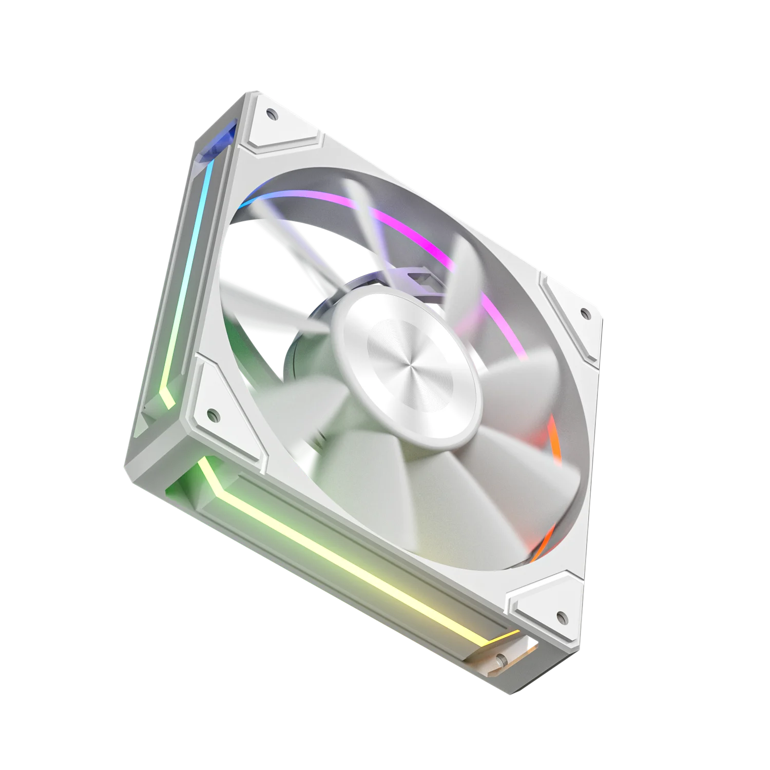 X-GAMERX A12 Ventilador para chasis de computadora 12 cm ARGB 4 pines PWM Ventilador de enfriamiento silencioso 12 V Gran volumen de aire 71.66 CFM/800-1800 RPM - imagen 4