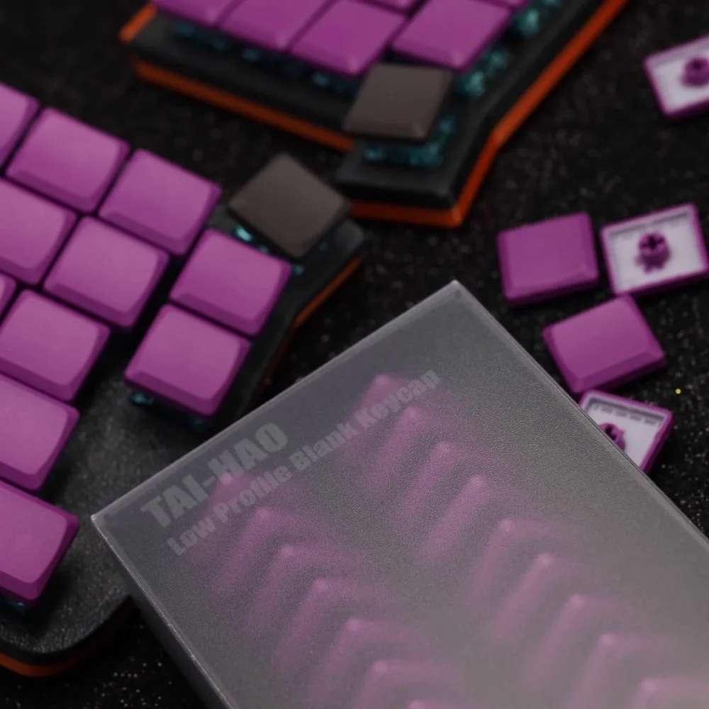 Taihao Choc teclas de perfil bajo THT 1U MX Cherry Artisan teclas para teclado mecánico accesorios para juegos punto gris Keycap - imagen 2