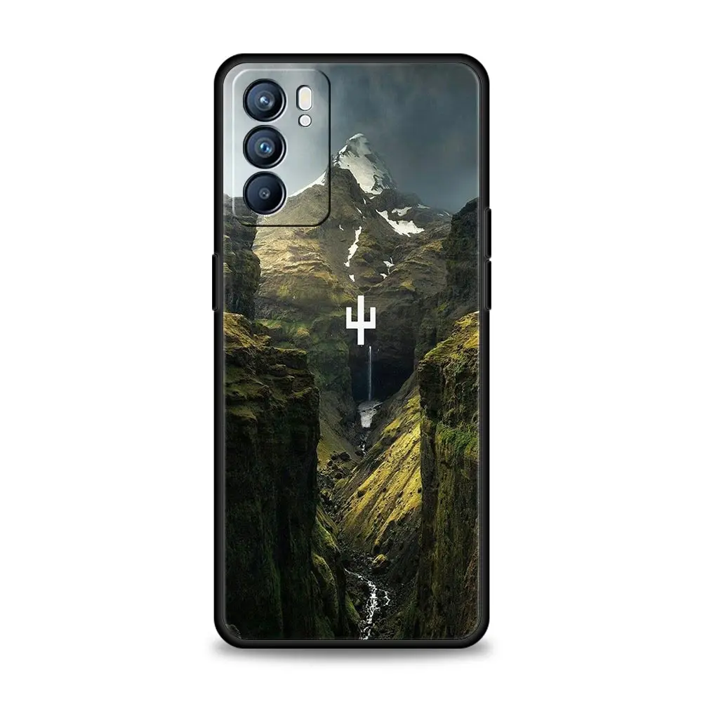 Funda de teléfono de madera geométrica de bosque para Oppo Reno8 Reno7 Reno6 Pro A54 5G Find X6 X5 A53 A52 A9 A15 A95 A17 A16 A76 A57 A31 - imagen 4