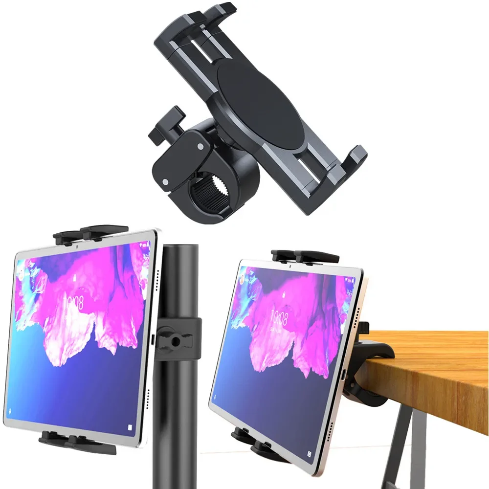 Soporte de abrazadera para tableta y manillar de 4,7 a 13 pulgadas, soporte para teléfono con Clip para motocicleta, bicicleta y Scooter para iPad 12,9 S8 S7 Fe Plus - imagen 2