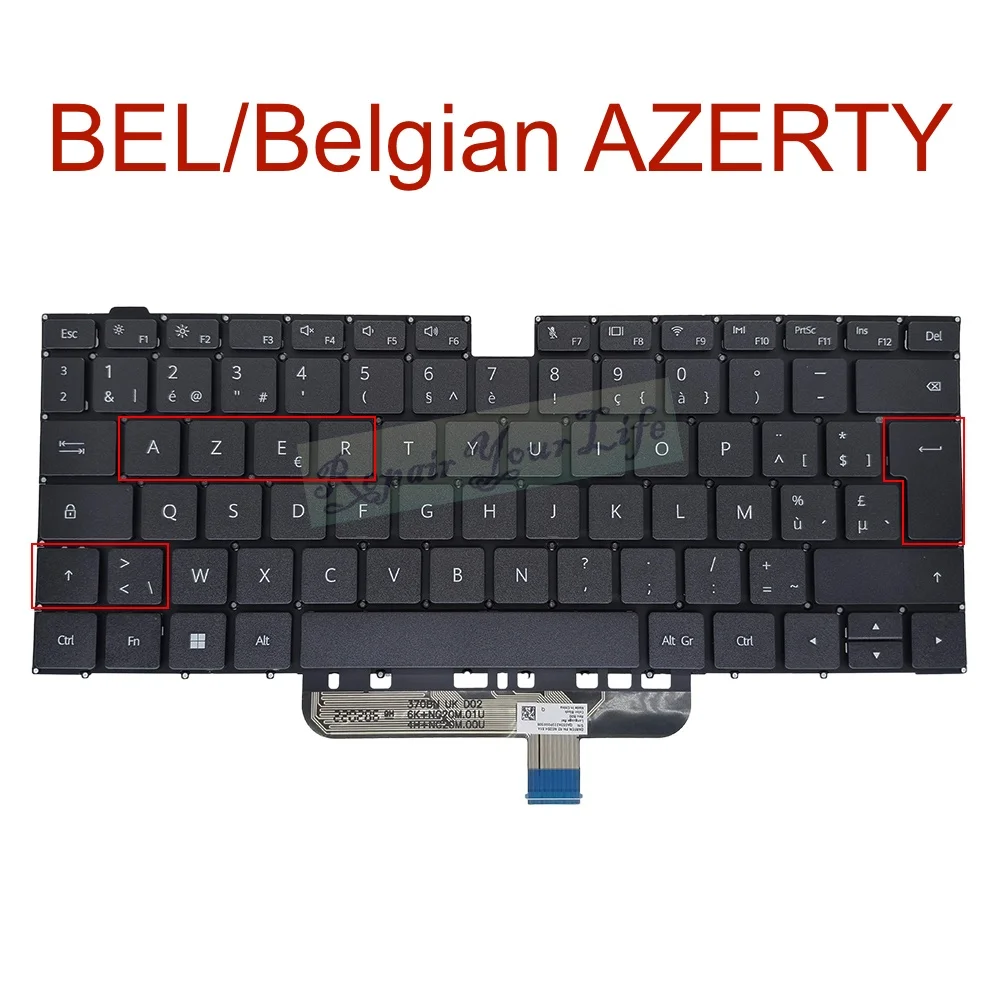 Teclado de PT-PO AZERTY francés para Honor, MagicBook X14, X15, NBR-WAI9, NBR-WAH9, Brasil, portugués, 9z. Ng2sh - imagen 3