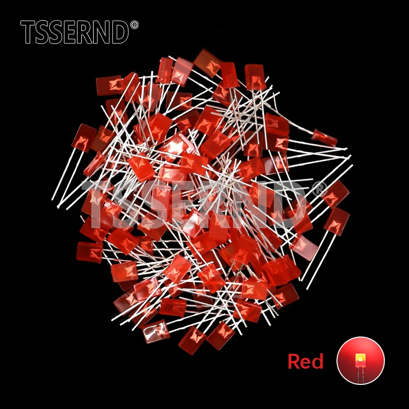 100 Uds 2X5X7 LED cuadrado 257 diodo emisor de luz rojo blanco verde amarillo rojo azul 2*5*7 Kit electrónico DIY - imagen 2