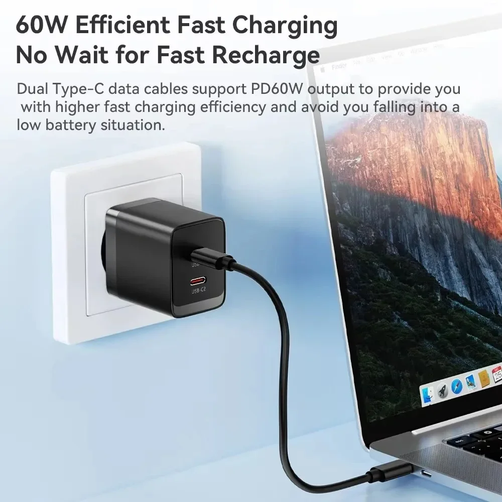 PD 60W USB C a Tpye C Cable para Xiaomi Poco carga rápida datos viaje Cable multifuncional con soporte caja de almacenamiento - imagen 3