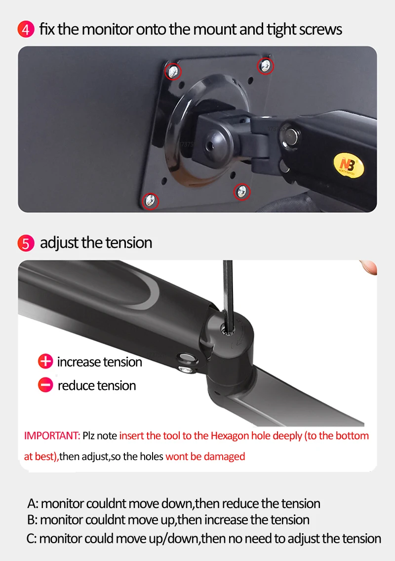 Soporte Monitor - Instalación en escritorio
