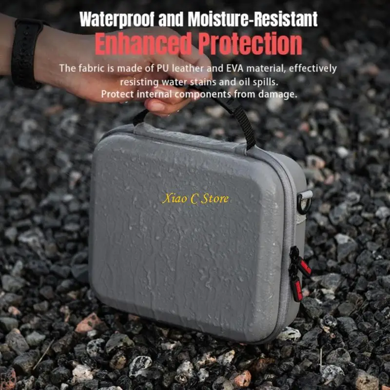 Y1AE Estuche transporte para estuche almacenamiento Bolso rígido cuero PU - imagen 4