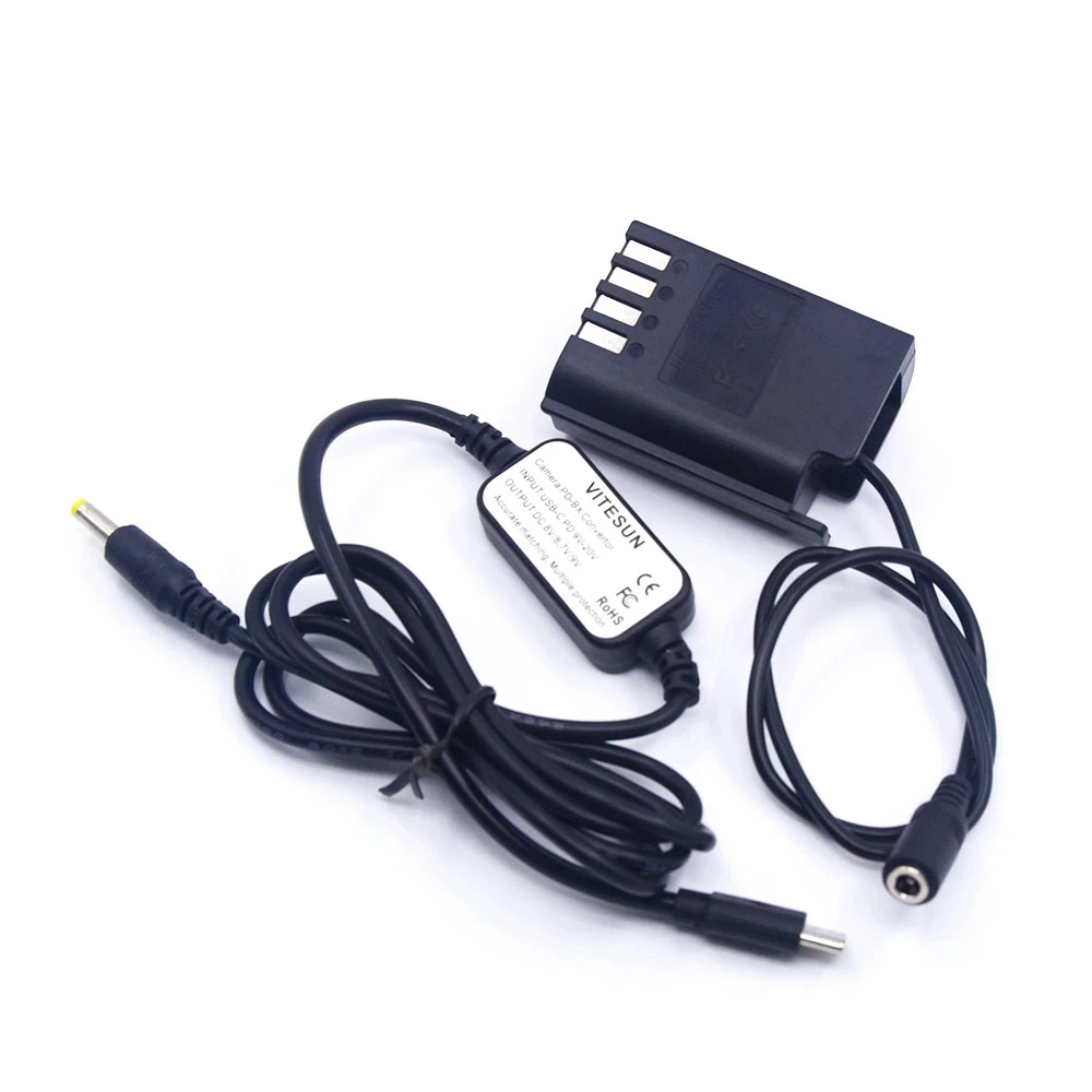 Cable de alimentación USB tipo C acoplador CC DCC17 DMW-BLK22 fuente de batería simulada para cámara Panasonic Lumix S5 DC-S5 DC-S5K GH6 - imagen 4