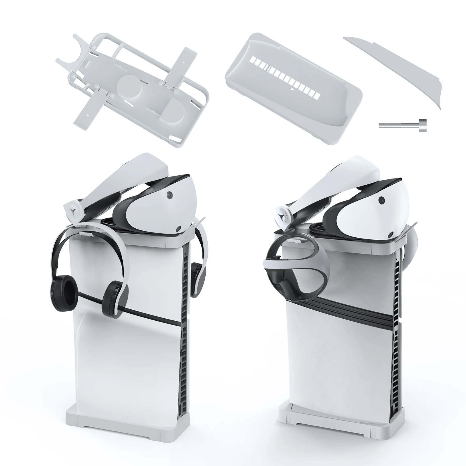 Soporte horizontal y vertical P5178 para PS5 Slim, soporte de diseño especial para almacenamiento de gafas VR y auriculares - imagen 2