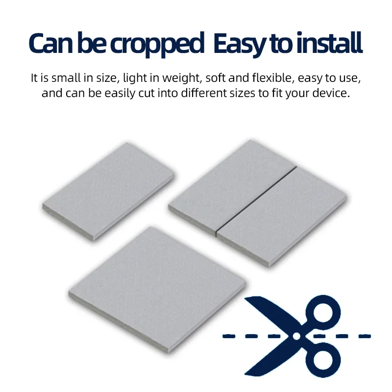 Ldpcsj 21W/MK tarjeta gráfica almohadilla térmica de refrigeración CPU GPU placa base disipación de calor hoja de grasa de silicona recortada de varios tamaños - imagen 4