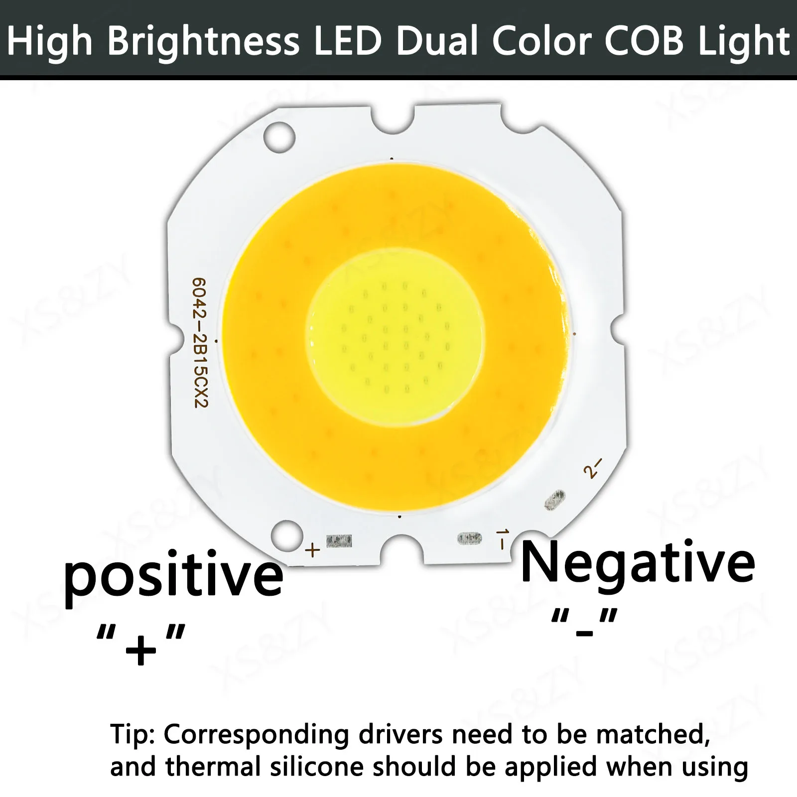 Chip LED de alto brillo, 10W, 14W, 20W, 30W, doble Color, blanco frío y cálido, fuente de luz COB, foco Circular, lámpara de tubo, iluminación interior - imagen 5