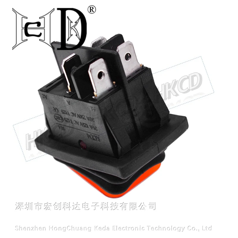 2 uds interruptor basculante impermeable interruptor de botón de encendido y apagado de 4 pines - imagen 4