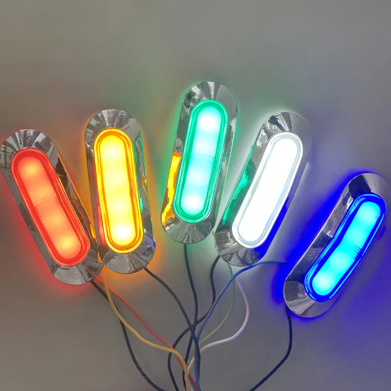 2 uds 4LED lámpara de marca lateral impermeable luz indicadora de liquidación coche camión remolque camión 12V24V lámpara de señal de luz - imagen 5