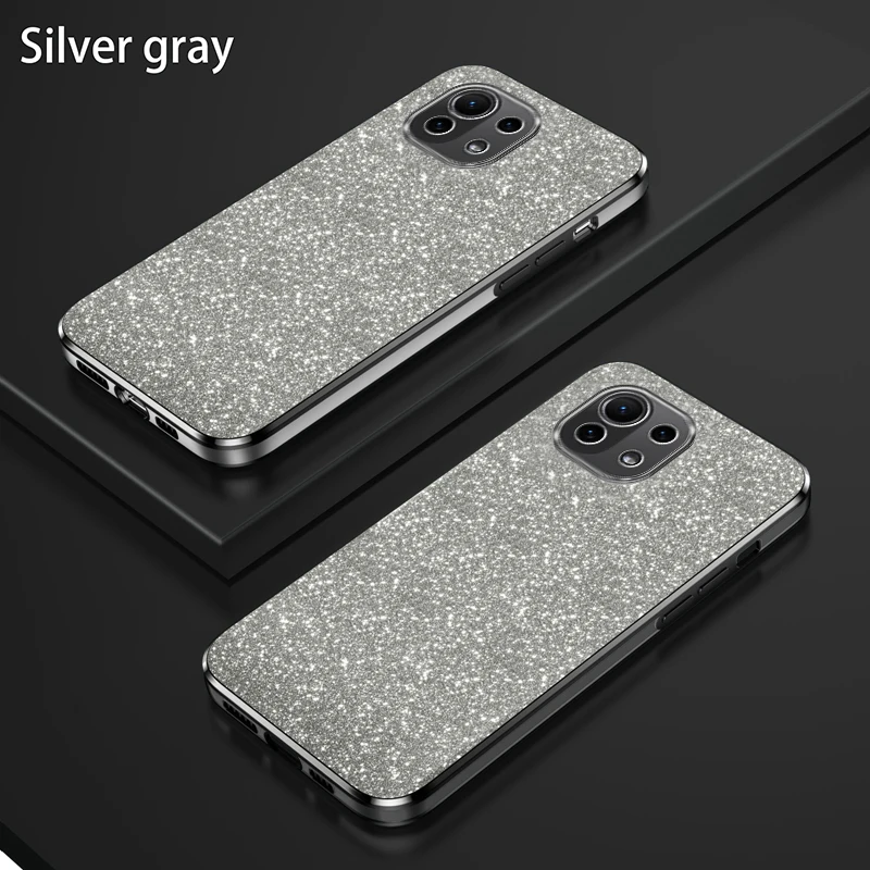 Para Xiaomi 11 Lite 5G NE Funda Xiaomi 11 Lite Funda de teléfono mi 11 5G Funda de lujo gradiente brillo chapado Funda trasera de silicona Funda - imagen 2