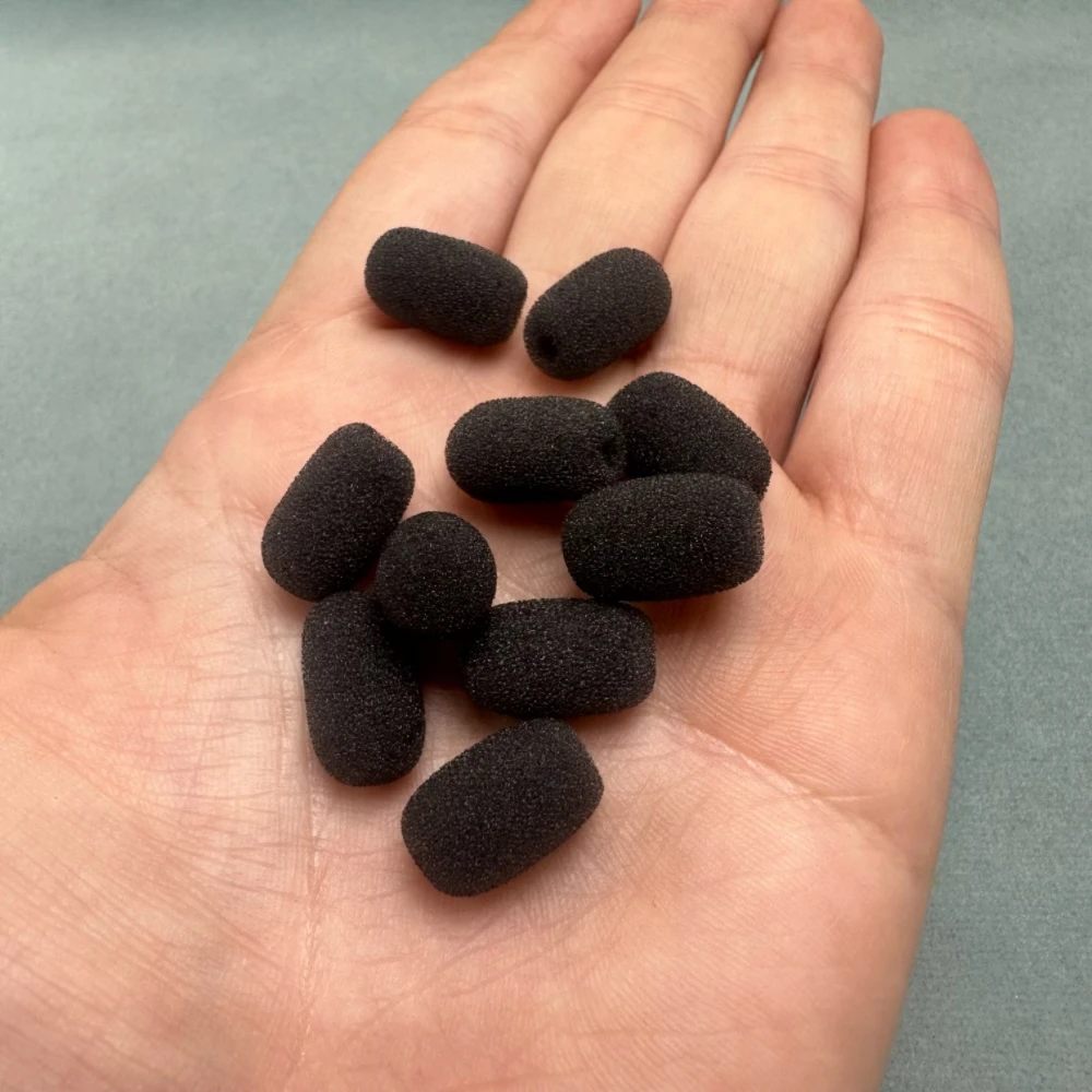 5 unids/lote micrófono Invisible cubierta de espuma especial Color de piel más pequeño Mini micrófono esponja micrófono reemplazo parabrisas - imagen 4